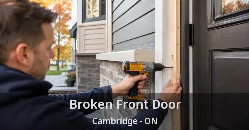 Broken Front Door Cambridge - ON