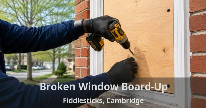 Broken Window Board-Up Fiddlesticks, Cambridge - ON