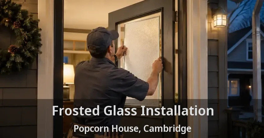 Frosted Glass Installation Popcorn House, Cambridge - ON