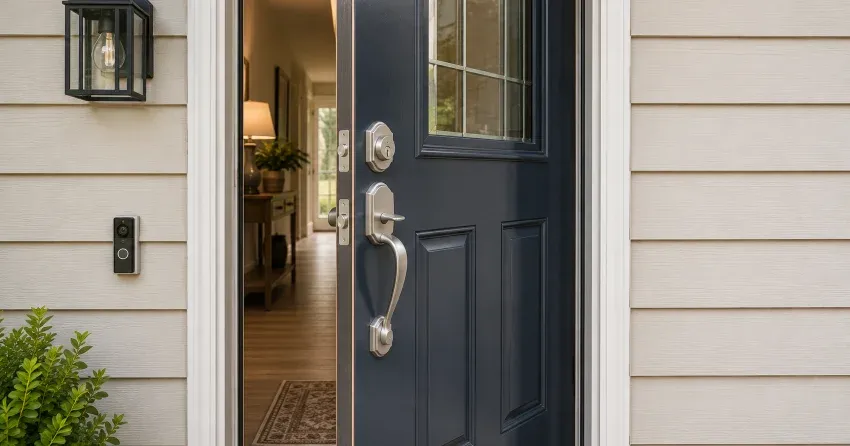 energy-efficient exterior door upgrade installation in Wellington, Cambridge