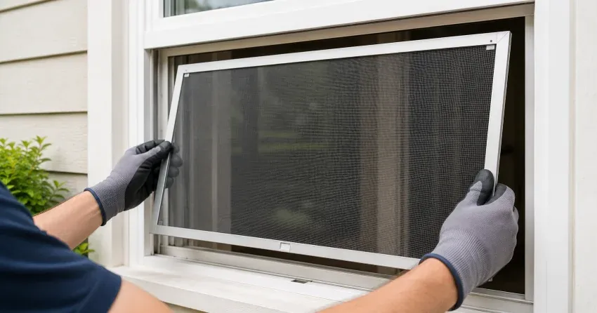 technician repairing a window sash and balance system in Wellington, Cambridge