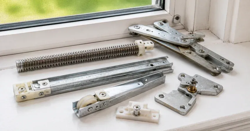 technician adjusting window sash alignment in Cambridge home